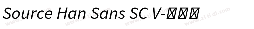 Source Han Sans SC V字体转换